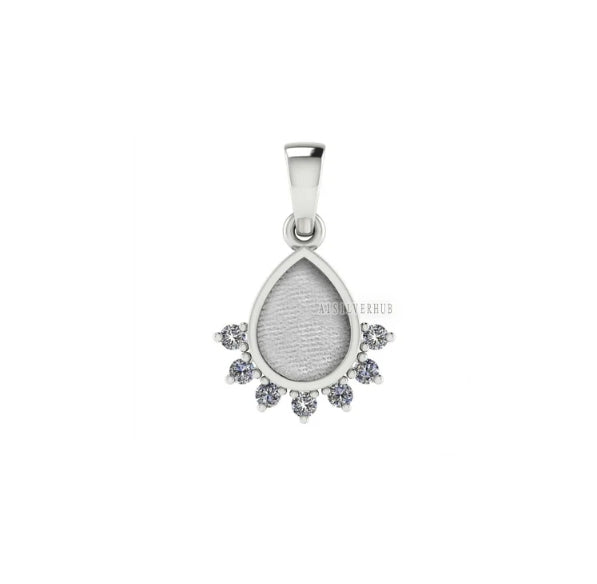 Half Sunshine Tear Drop Necklace