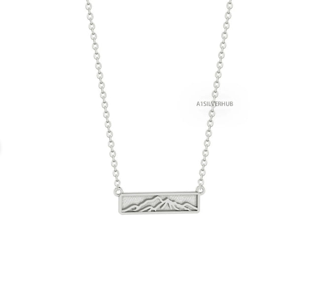 Mountain Range Bar Necklace