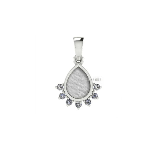 Half Sunshine Tear Drop Necklace